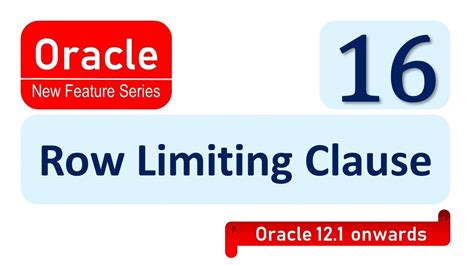 limit rows in oracle|Row limiting clause in oracle 12c .